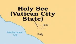 Bản đồ hành chính nước Thành Vatican (Vitican City Stale Map) khổ lớn 2022