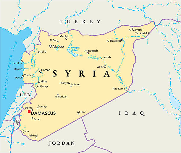 Bản đồ hành chính nước Ả Rập Syria (Syria Map) khổ lớn 2022