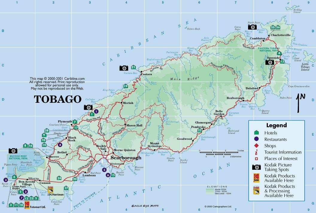 1 Trinidad And Tobago Map 