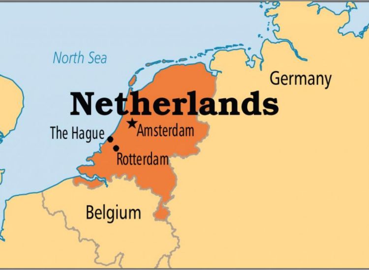 Bản đồ hành chính nước Hà Lan (Netherlands) khổ lớn phóng to 2022