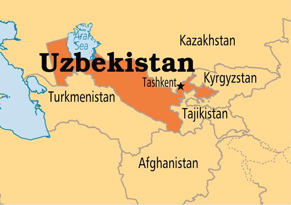 Bản đồ hành chính nước Uzbekistan (Uzbekistan Map) khổ lớn 2022