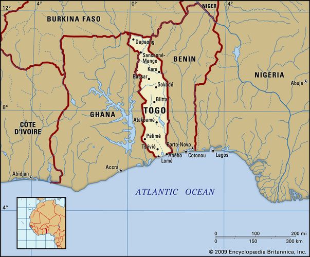 Bản đồ hành chính đất nước Togo (Togo Map) khổ lớn năm 2022