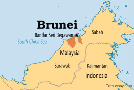 Bản đồ hành chính đất nước Brunei (Brunei Map) khổ lớn 2022