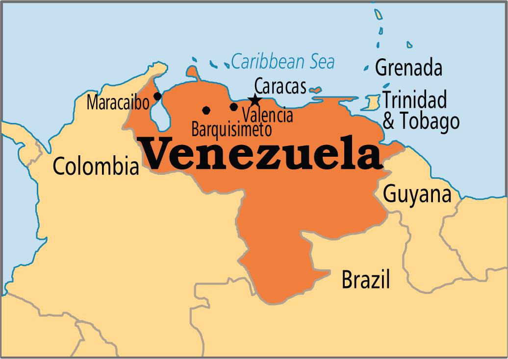 Bản đồ hành chính nước Venezuela (Venezuela Map) khổ lớn 2022