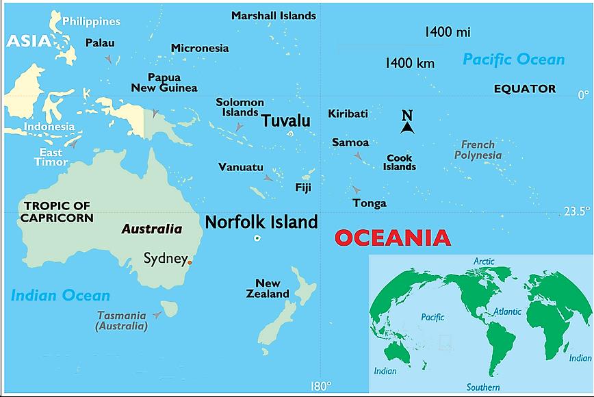 Bản đồ hành chính nước Tuvalu (Tuvalu Map) khổ lớn mới nhất 2022