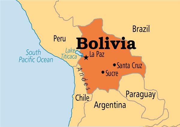 Bản đồ hành chính nước Bolivia (Bolivia Map) khổ lớn năm 2022