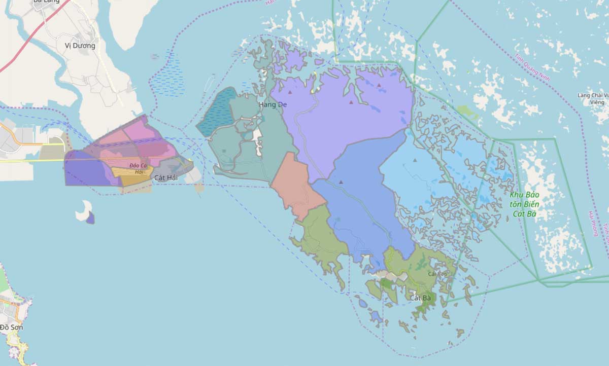 Bản đồ hành chính huyện Cát Hải Hải Phòng khổ lớn phóng to 2022