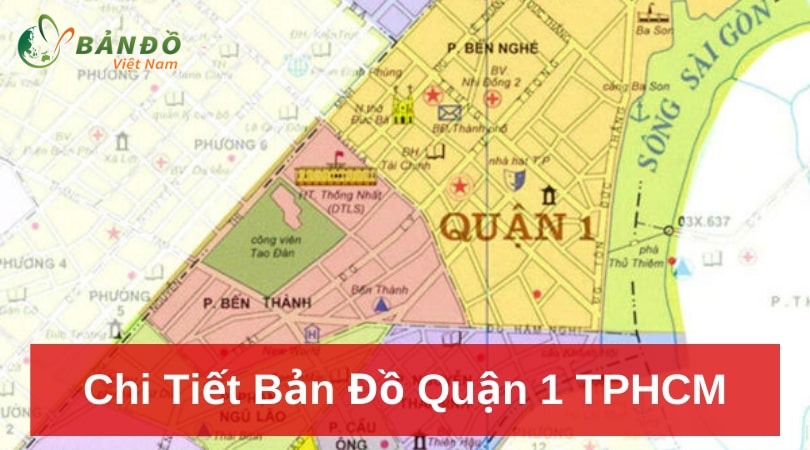 Bản đồ Hành chính Quận 1 TPHCM khổ lớn phóng to 2022