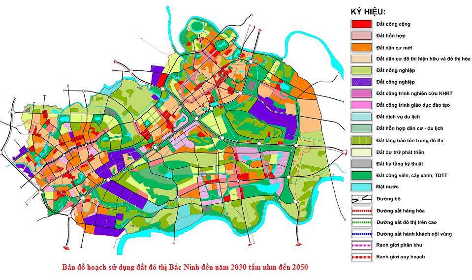 Bản đồ quy hoạch sử dụng đất thành phố Từ Sơn đến năm 2030