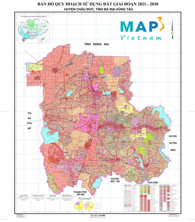 Bản đồ quy hoạch huyện Châu Đức, tỉnh Bà Ria - Vũng Tàu đến năm 2030