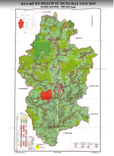 Bản đồ quy hoạch sử dụng đất huyện Chợ Đồn đến năm 2030