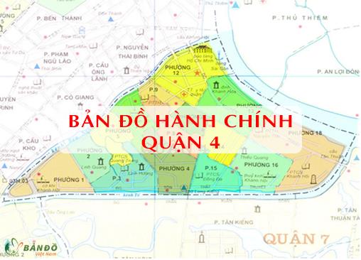 Bản đồ Hành chính Quận 4 tại TPHCM khổ lớn phóng to 2022