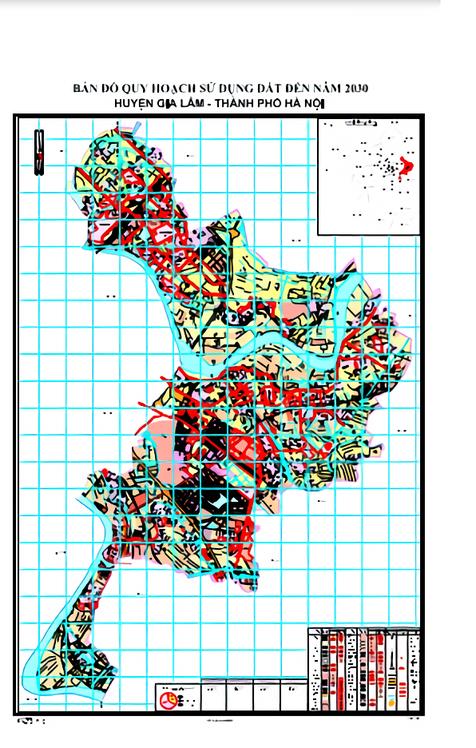 Bản đồ quy hoạch sử dụng đất huyện Gia Lâm đến năm 2030