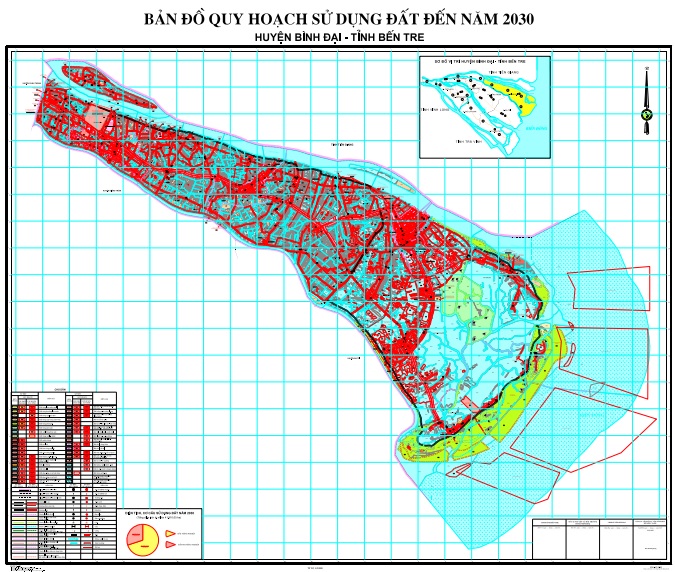 Bản đồ quy hoạch sử dụng đất Huyện Bình Đại đến năm 2030