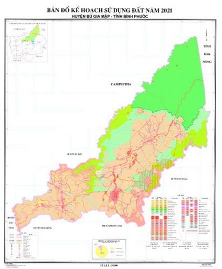 Bản đồ quy hoạch sử dụng đất huyện Bù Gia Mập tại Bình Phước mới nhất