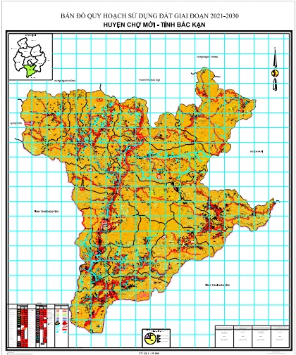 Bản đồ quy hoạch sử dụng đất huyện Chợ Mới, tỉnh Bắc Kạn đến năm 2030