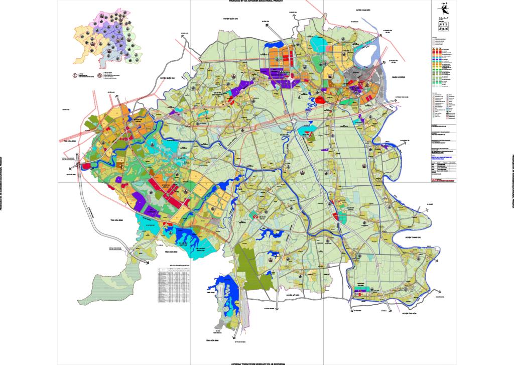 Bản đồ quy hoạch sử dụng đất huyện Chương Mỹ đến năm 2030