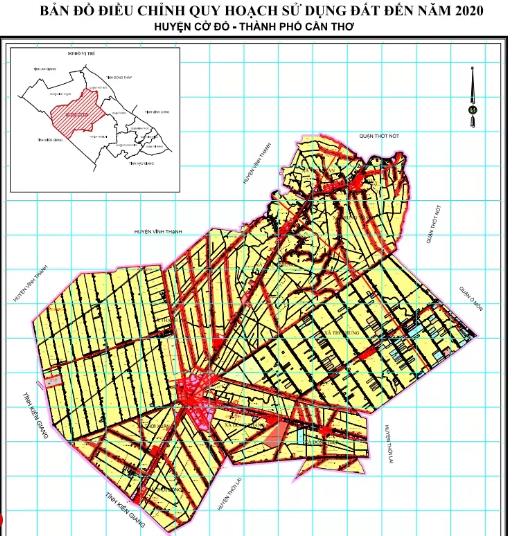 Bản đồ quy hoạch sử dụng đất huyện Cờ Đỏ đến năm 2030