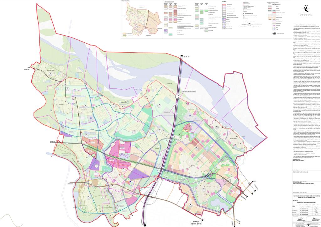 Bản đồ quy hoạch sử dụng đất huyện Đan Phượng đến năm 2030