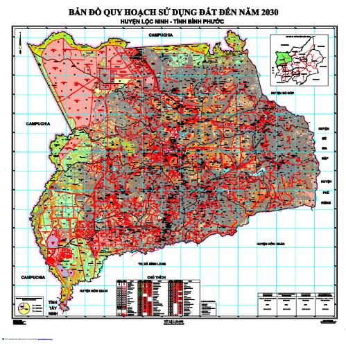 Bản đồ quy hoạch huyện Lộc Ninh đến năm 2030