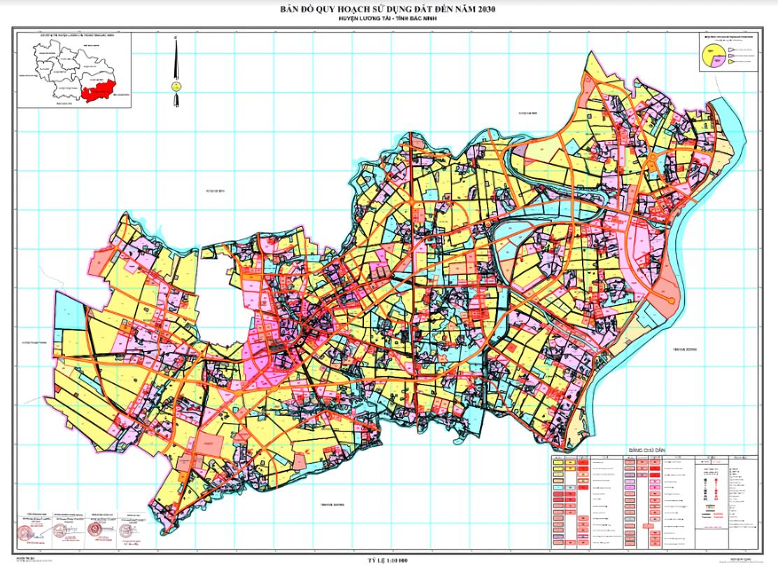 Bản đồ quy hoạch sử dụng đất Huyện Lương Tài đến năm 2030