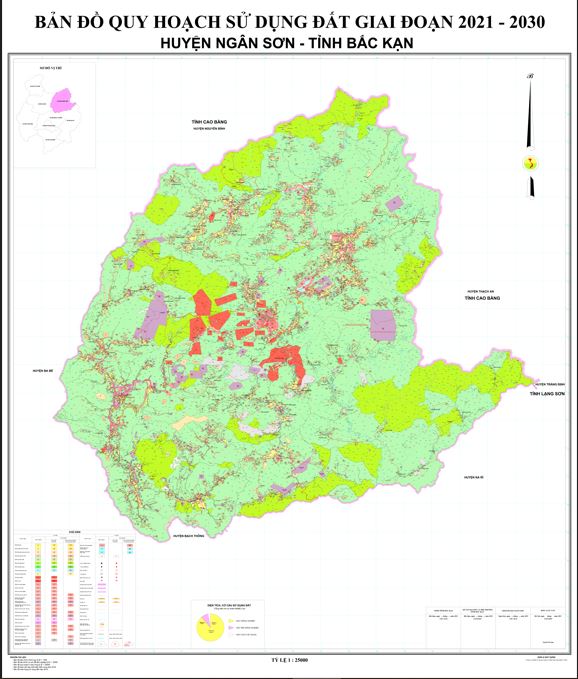 Bản đồ quy hoạch sử dụng đất huyện Ngân Sơn, tỉnh Bắc Kạn đến năm 2030