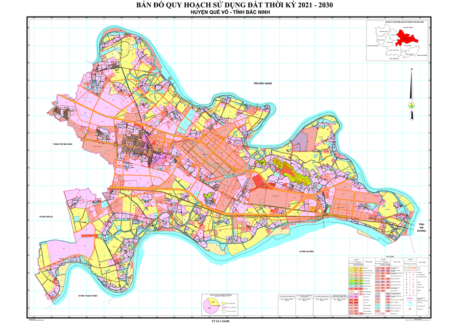 Bản đồ quy hoạch sử dụng đất Huyện Quế Võ, tại Bắc Ninh đến 2030