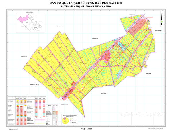 Bản đồ quy hoạch sử dụng đất huyện Vĩnh Thạnh, TP Cần Thơ đến năm 2030