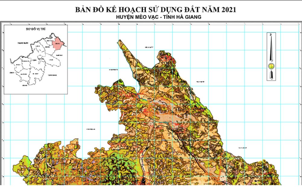 Bản đồ quy hoạch sử dụng đất huyện Mèo Vạc, tỉnh Hà Giang đến năm 2030