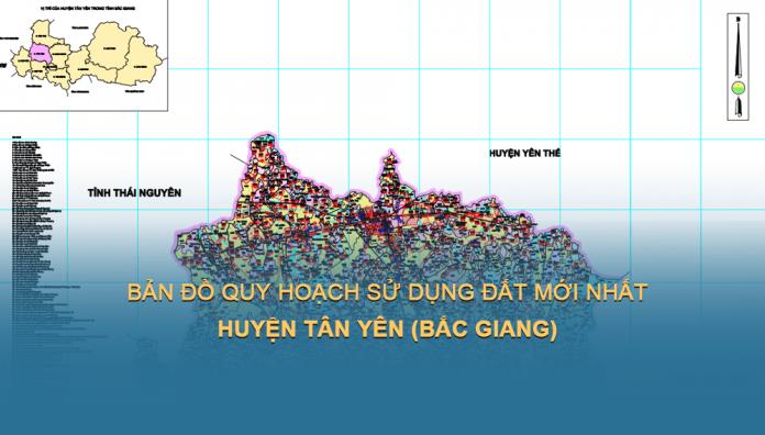 Bản đồ quy hoạch sử dụng đất Huyện Tân Yên đến 2030