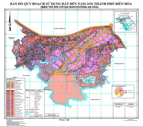 Bản đồ quy hoạch sử dụng đất Phường An Hoà Biên Hoà đến 2030