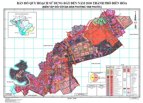 Bản đồ quy hoạch sử dụng đất Phường Tam Phước Biên Hoà đến năm 2030