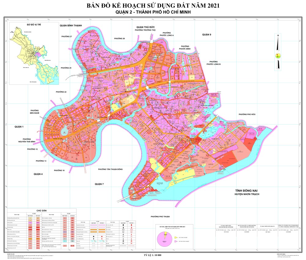 Bản đồ quy hoạch sử dụng đất Quận 2 mới nhất năm 2022