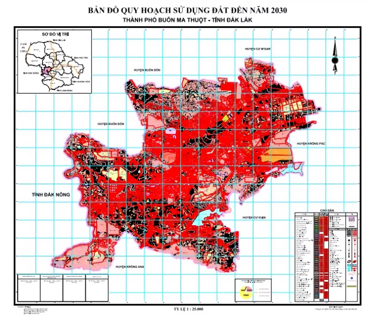 Bản đồ quy hoạch Thành phố Buôn Ma Thuột (Đắk Lắk) mới nhất đến 2030