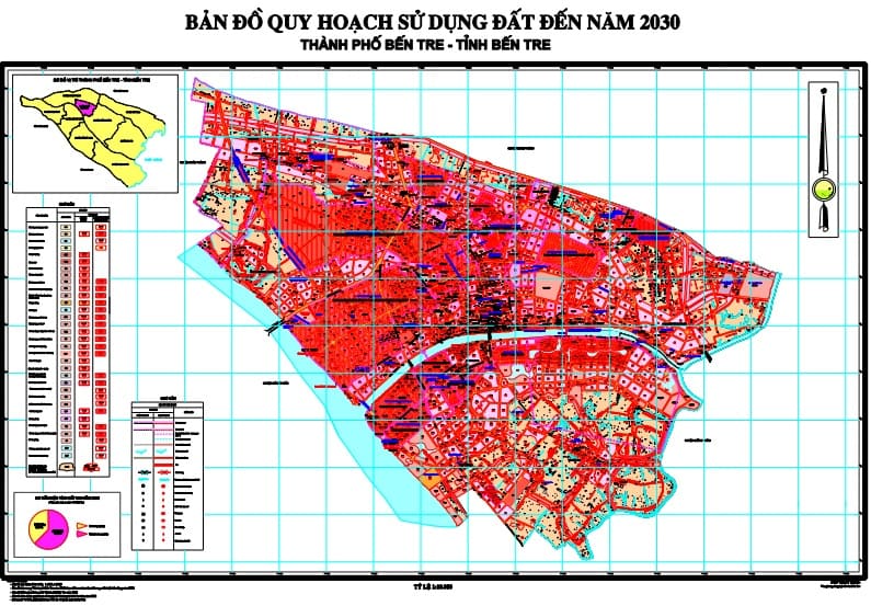 Bản đồ quy hoạch sử dụng đất Thành Phố Bến Tre đến năm 2030