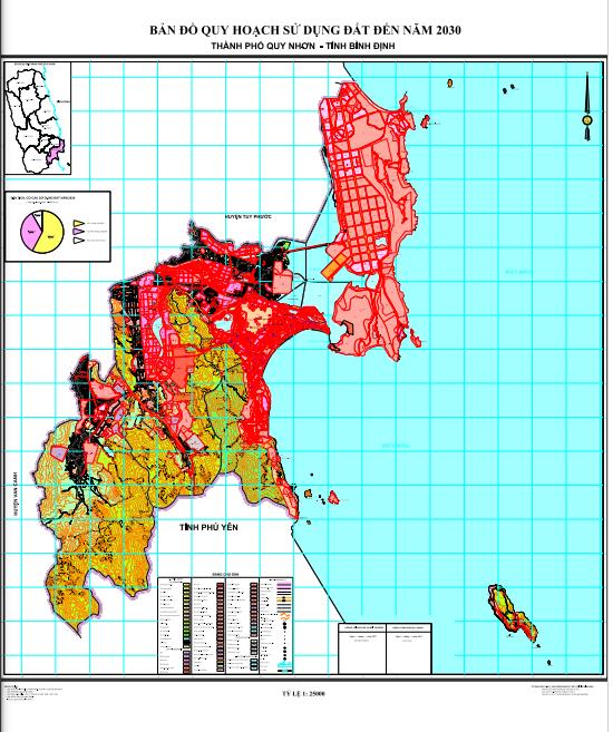 Bản đồ quy hoạch sử dụng đất thành phố Quy Nhơn đến năm 2030