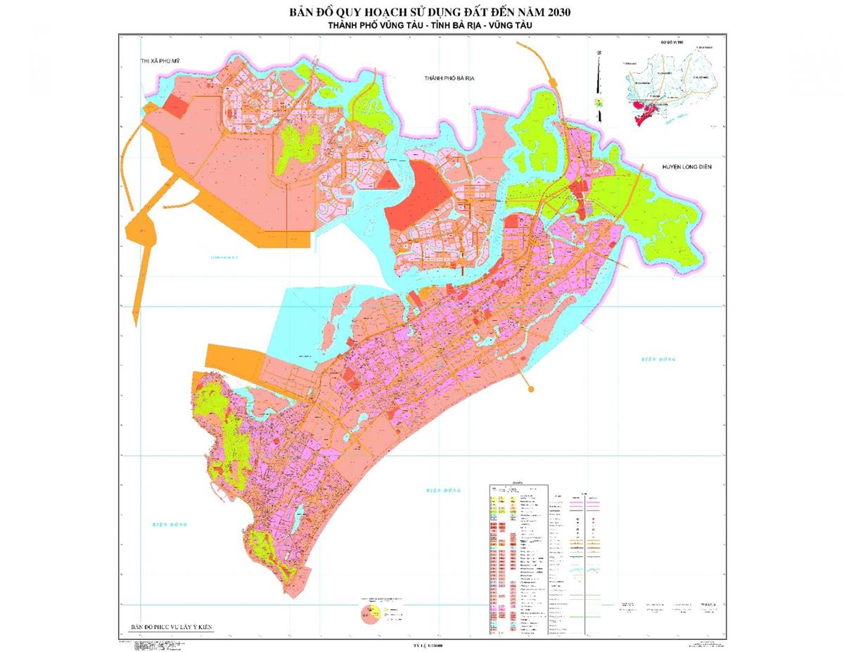 Bản đồ quy hoạch sử dụng đất thành phố Bà Rịa đến năm 2030