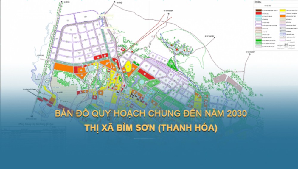 Bản đồ quy hoạch xây dựng Thị xã Bỉm Sơn, tỉnh Thanh Hoá đến năm 2030