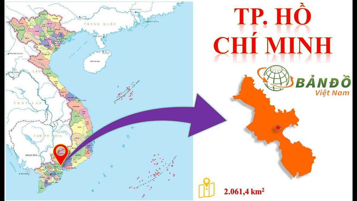 Bản Đồ hành chính Thành Phố Hồ Chí Minh Phóng to 2023