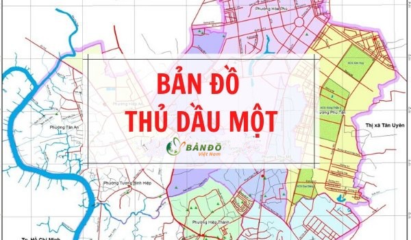 Bản đồ Thành phố Thủ Dầu Một tại Bình Dương khổ lớn phóng to 2022