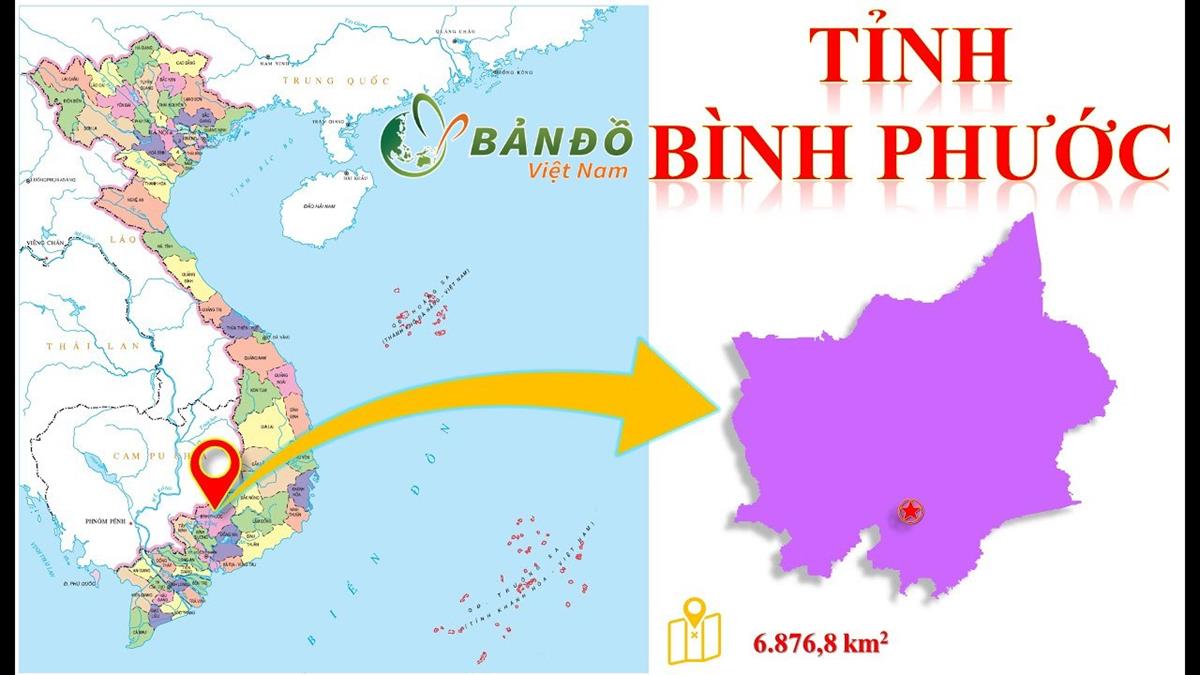 Bản đồ Hành chính tỉnh Bình Phước khổ lớn mới nhất 2022