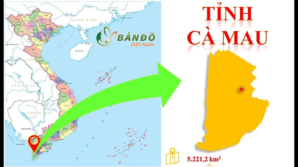 Bản đồ Hành chính tỉnh Cà Mau khổ lớn mới năm 2023