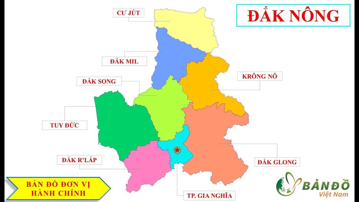 Hành chính Tỉnh Đắk Nông 2022: \