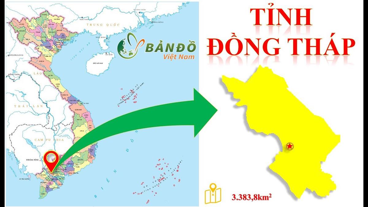 Bản đồ Hành chính tỉnh Đồng Tháp khổ lớn mới nhất 2022