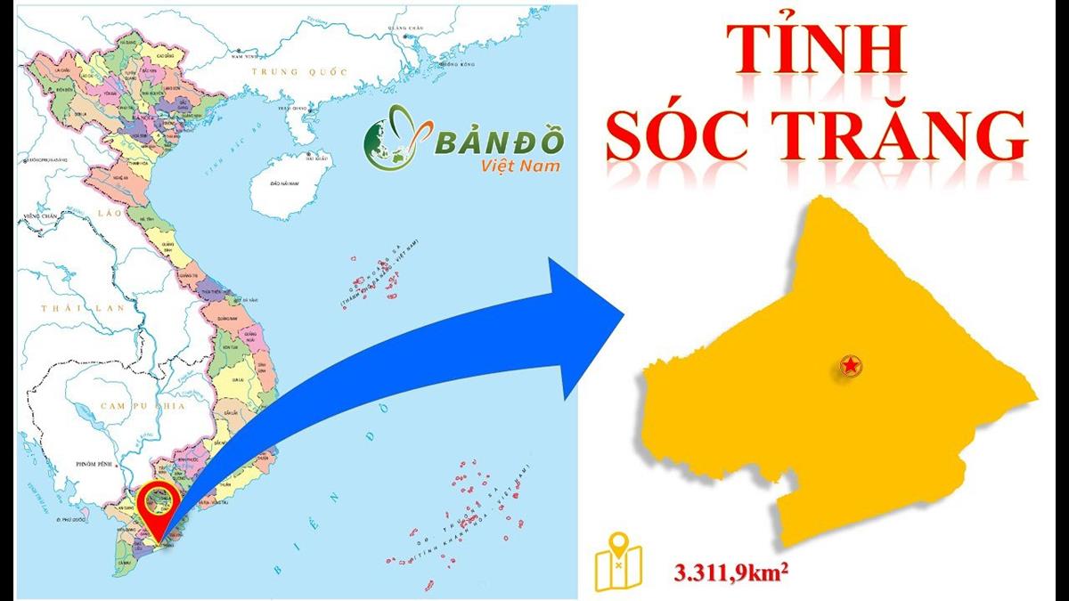 Bản đồ Hành chính tỉnh Sóc Trăng mới 2022