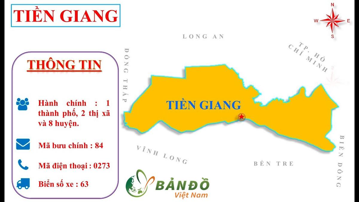 Bản đồ Hành chính tỉnh Tiền Giang khổ lớn phóng to 2022