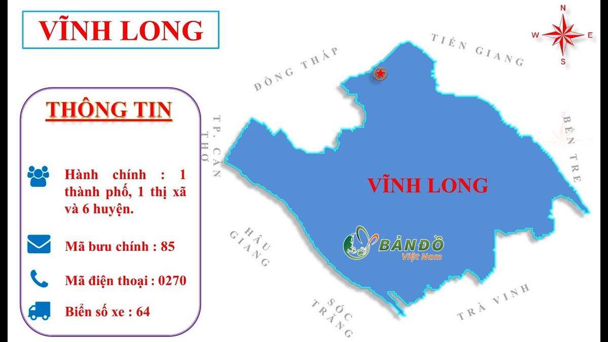 Bản đồ Hành chính tỉnh Vĩnh Long mới nhất năm 2022