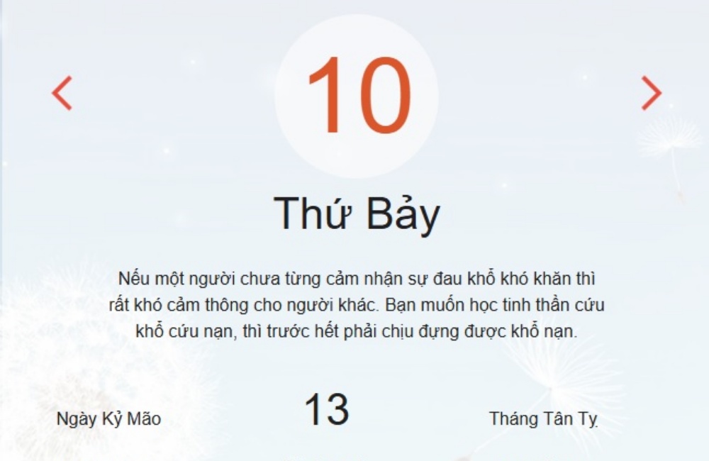 Âm lịch hôm nay 10/5 chính xác nhất - lịch vạn niên ngày 10/5/2025