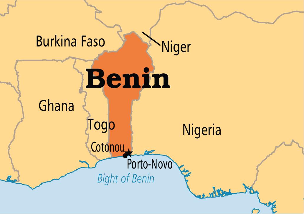 Bản đồ hành chính nước Benin (Benin Map) khổ lớn năm 2022