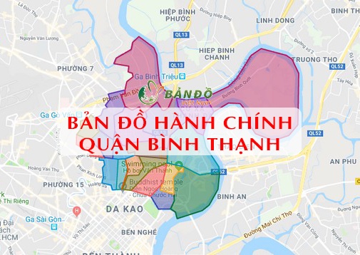 Bản đồ Hành chính Quận Bình Thạnh TPHCM khổ lớn phóng to 2022